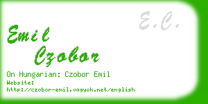 emil czobor business card